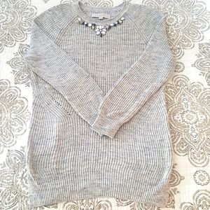 LOFT gray tunic sweater